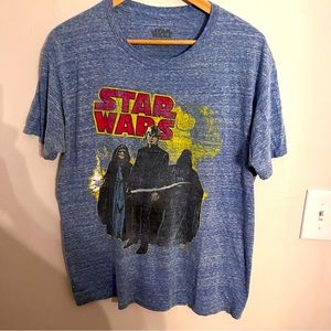 Retro Blue Star Wars Shirt, Sz L